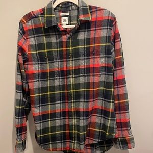 Mens Gap plaid flannel button down